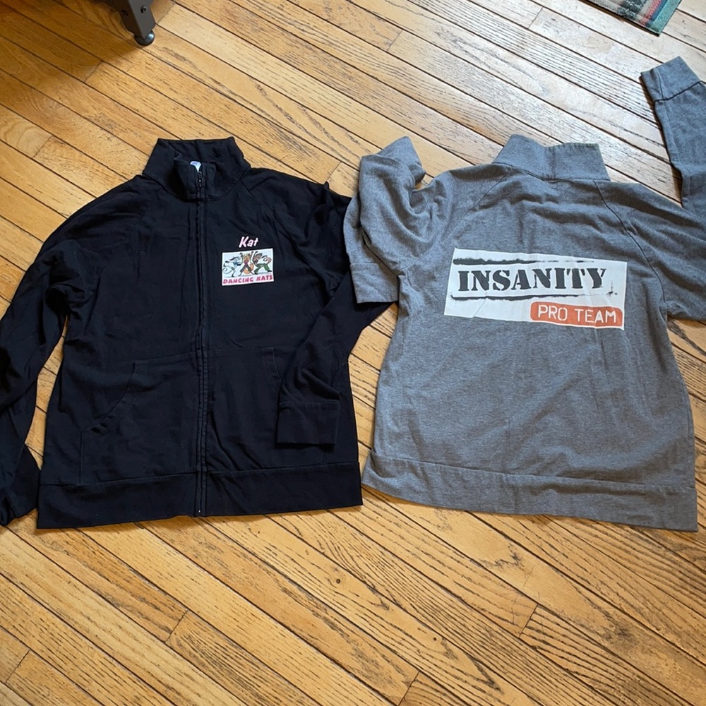 Bundle (2) Custom Cotton Track Jackets Jrs XL